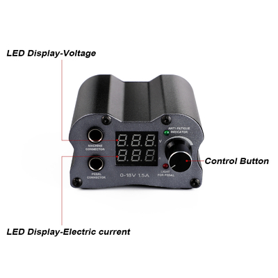Fornitore di alimentazione per tatuaggi in alluminio digitale P189 penna da tatuaggio batteria LED Display nero