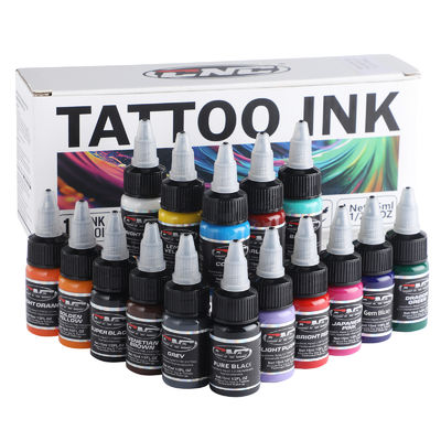 15 ml 16 colori inchiostro per tatuaggi con pigmento 1/2 oz set di inchiostro per tatuaggi CNC