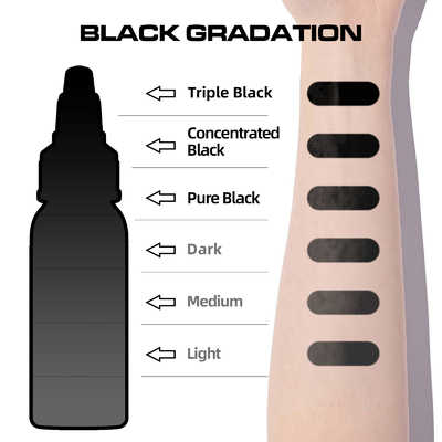 Inchiostro per tatuaggi di qualità nera concentrata 60ml