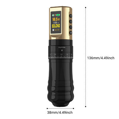CNC Single Charge Modello duraturo Stroke regolabile Tattoo Machine Pen Con 1800 MAh per l'uso artistico Body Art